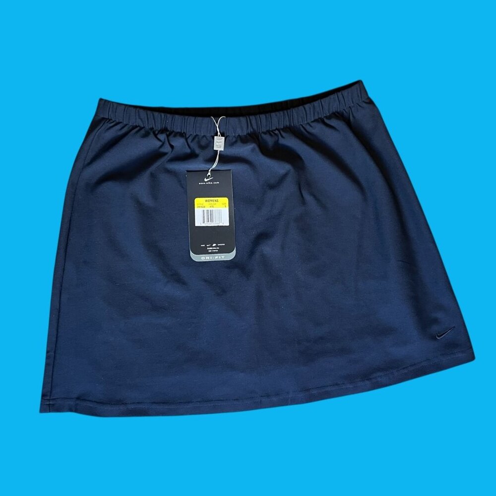 Nike Womens Dri-Fit Navy Athletic Skirt Size S With Elastic Waistband